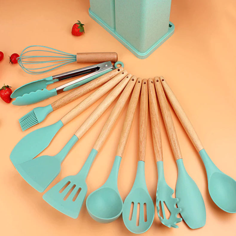 Kit de Utensílios de Silicone 19 Peças Premium