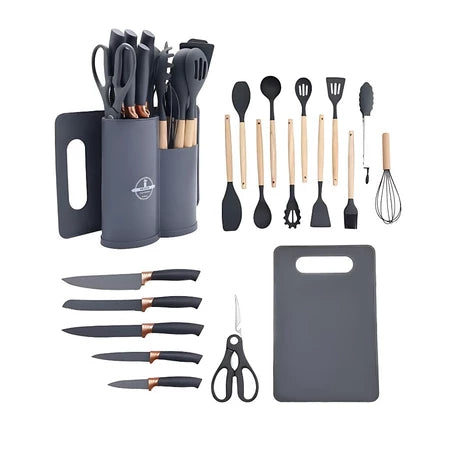 Kit de Utensílios de Silicone 19 Peças Premium