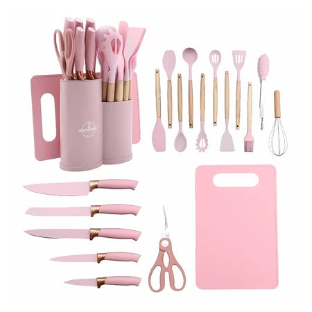 Kit de Utensílios de Silicone 19 Peças Premium