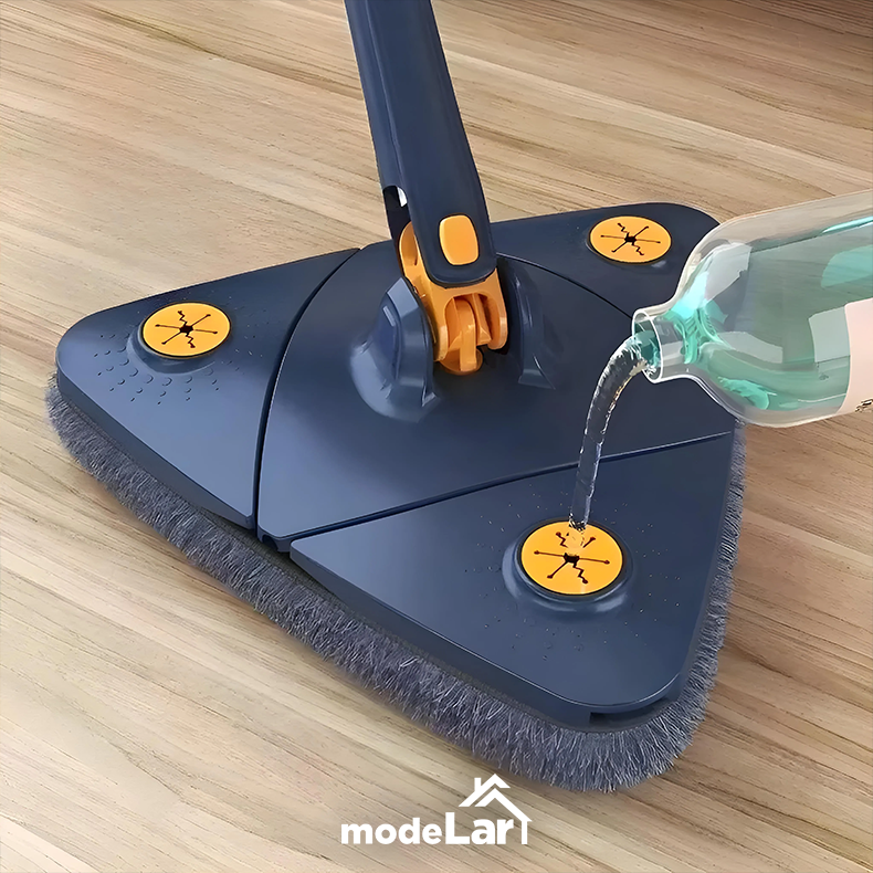 Esfregão MOP Triangular Ajustável com Rotação de 360°